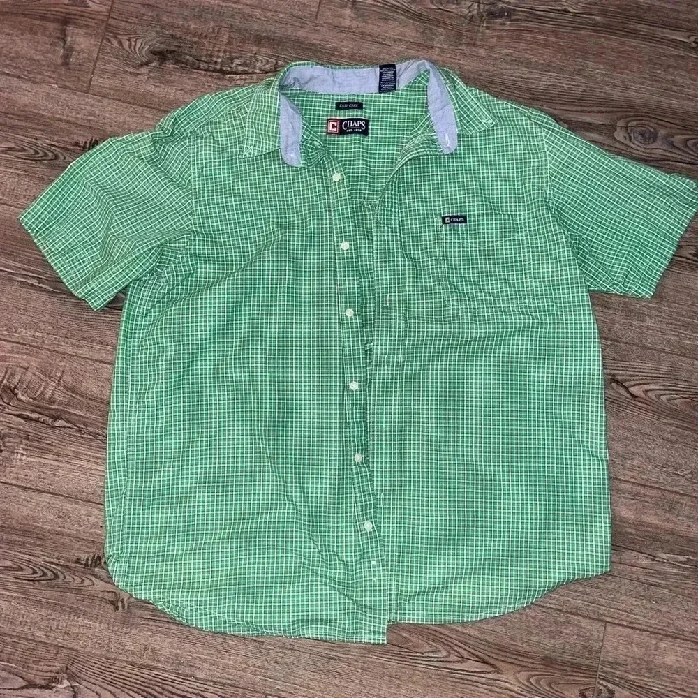 Xl green chaps button down